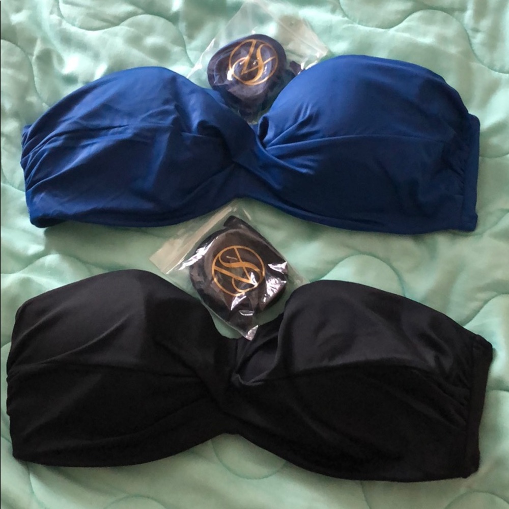 Victoria’s Secret Twist Front Bandeau bikini tops